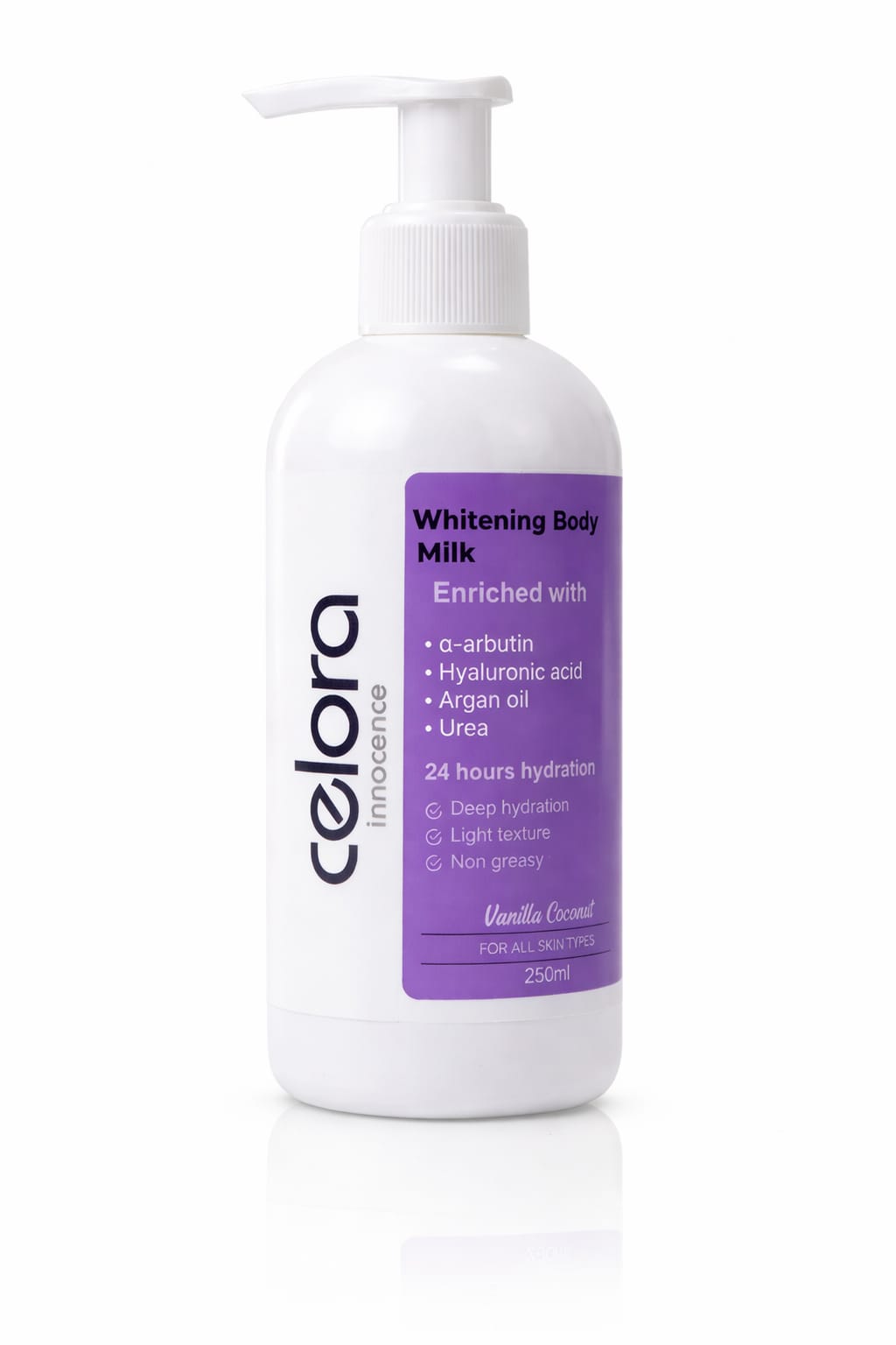Celora whitening body milk Coconut vanilla 250 ML