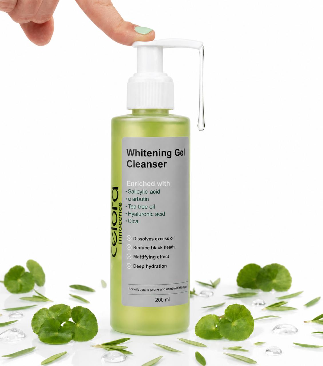 Celora Whitening gel cleanser(oily&acne prone skin) 200 ml