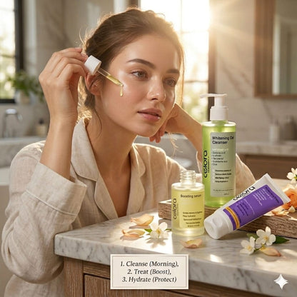 Glass skin routine                   for oily-combined &acne prone skin