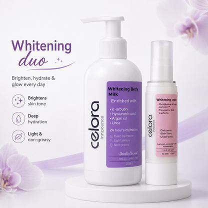 Body Whitening duo (body milk +whitening cream for sensitive area)